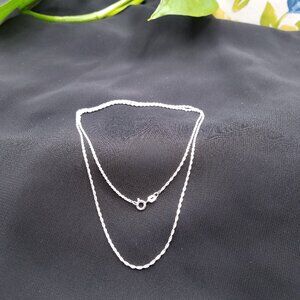 925 Sterling Silver Italian Loose Rope Chain Necklace – 22" Length – 1.2mm Gauge